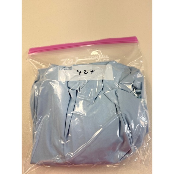 Shein One Shoulder Lace Bodice Formal Maxi Dress Light Blue Elegant M - Picture 8 of 9